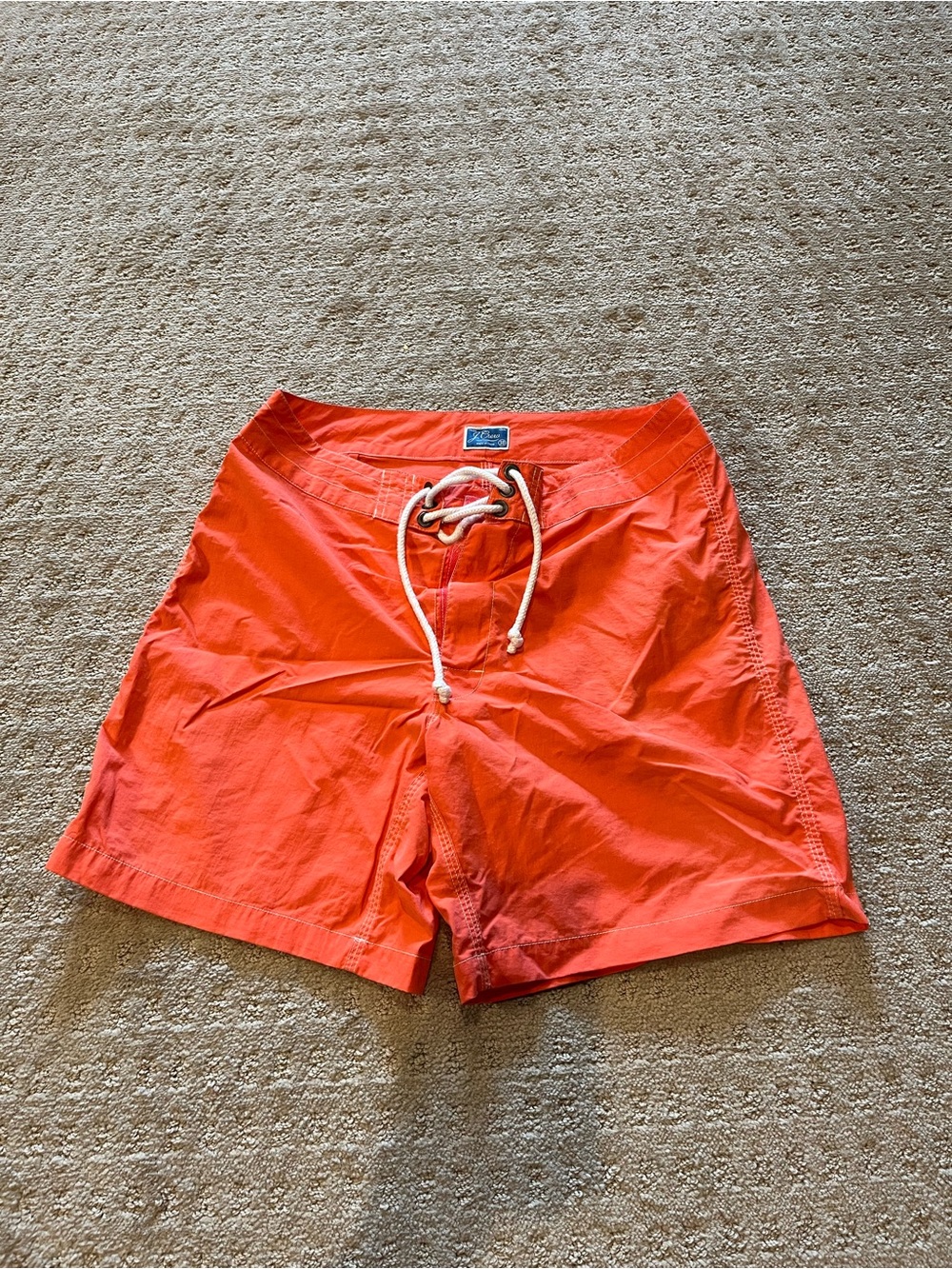 J. Crew Bright Orange Men's Swim Trunks with Drawstring